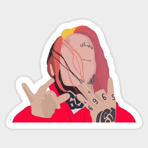 6ix9ine sixnine design Sticker by shreyaasm611